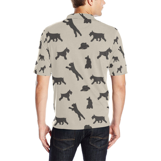 Schnauzers Pattern Print Design A06 Men Polo Shirt