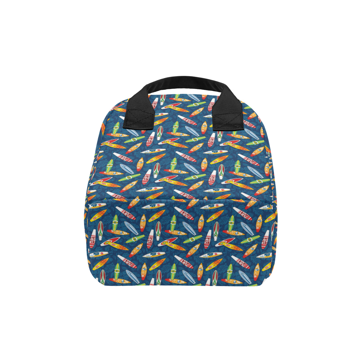 Surfboard Pattern Print Insulated Lunch Bag