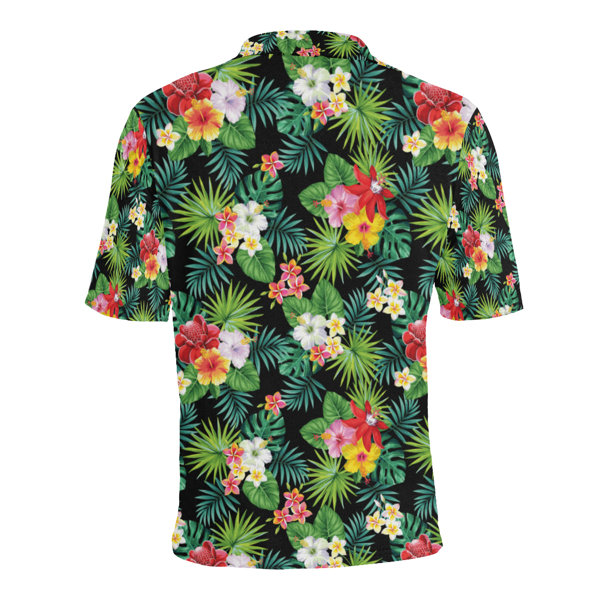 Hibiscus Hawaiian flower tropical Men Polo Shirt