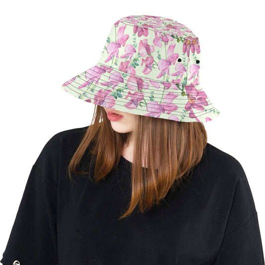 Peony Pattern Print Design PE011 Unisex Bucket Hat
