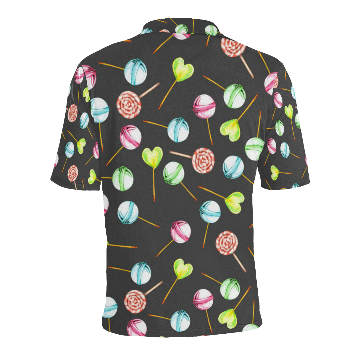 Lollipop Pattern Print Design LL02 Men Polo Shirt