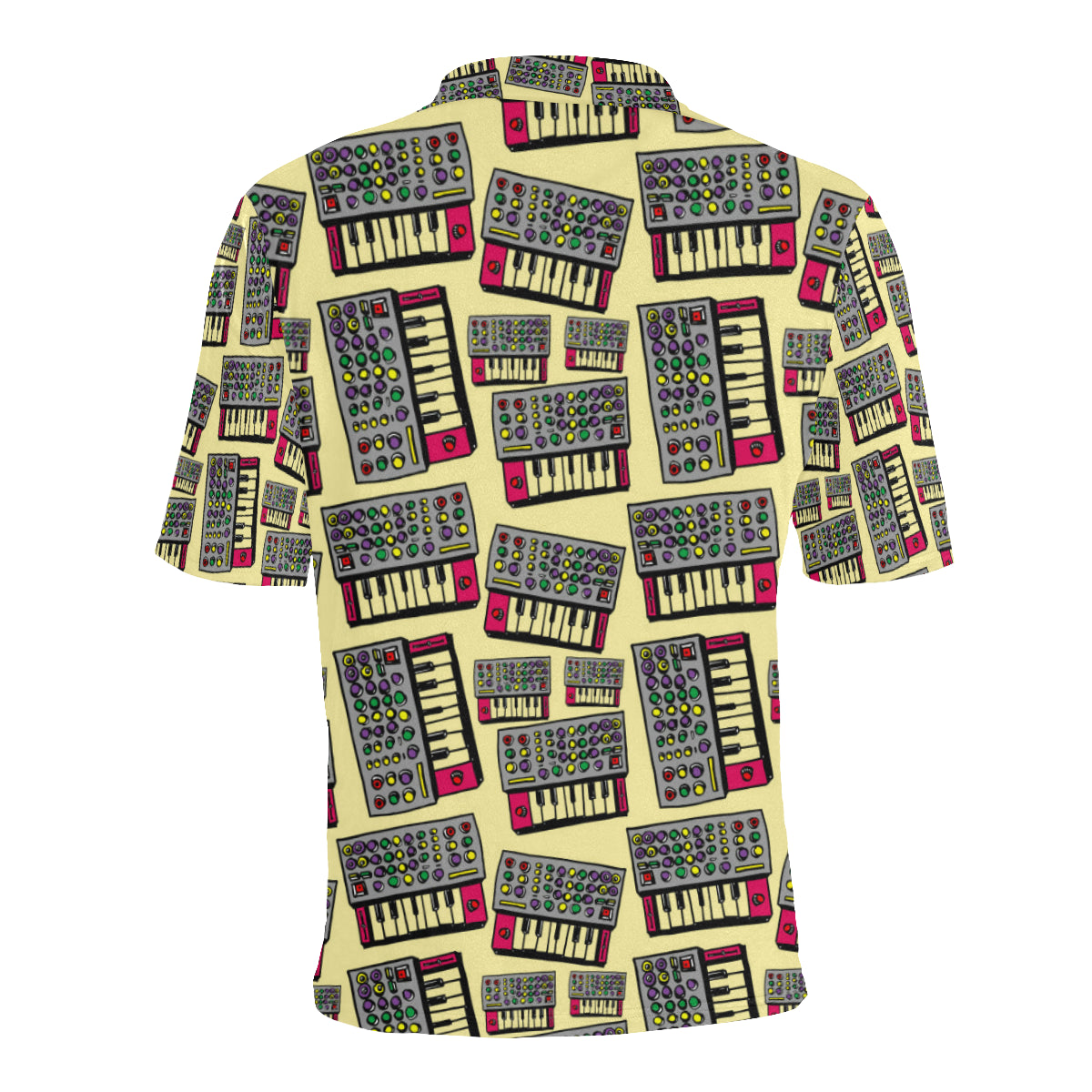 Synthesizer Pattern Print Design 01 Men Polo Shirt