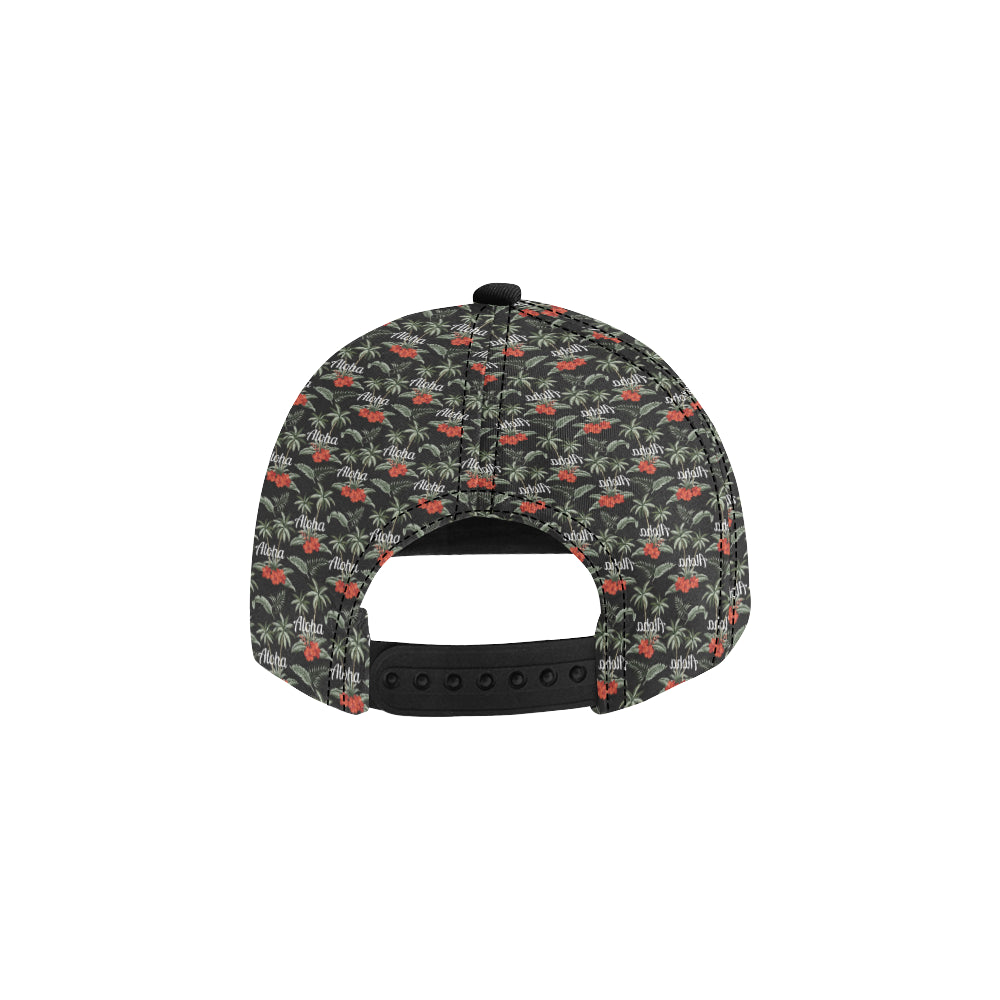 Aloha Palm Tree Design Themed Print Snapback Cap