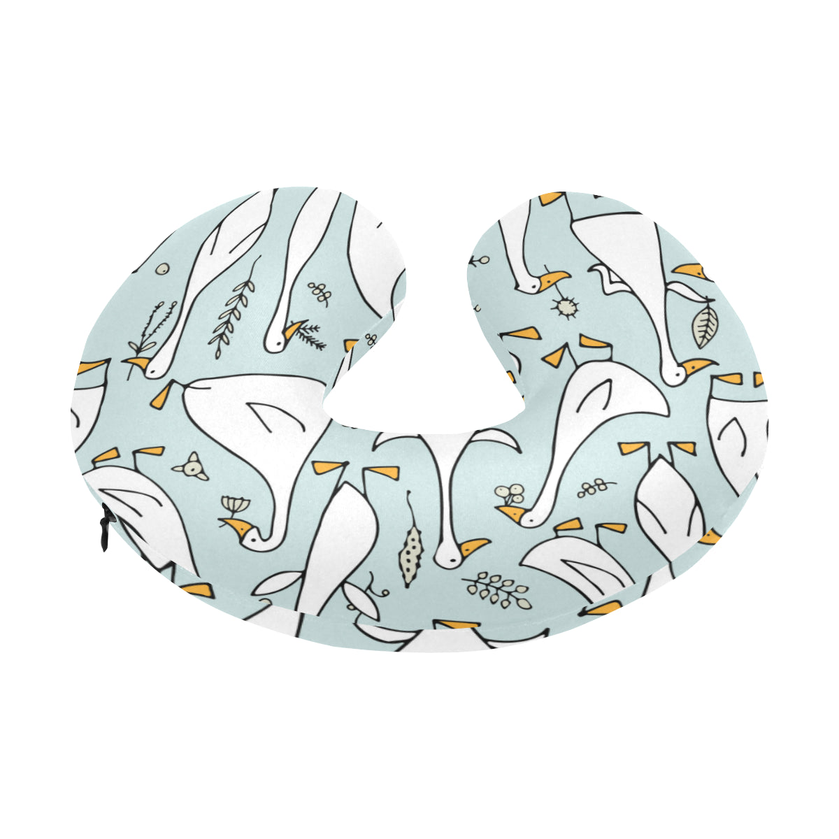 Goose Pattern Print Design 03 U-Shaped Travel Neck Pillow