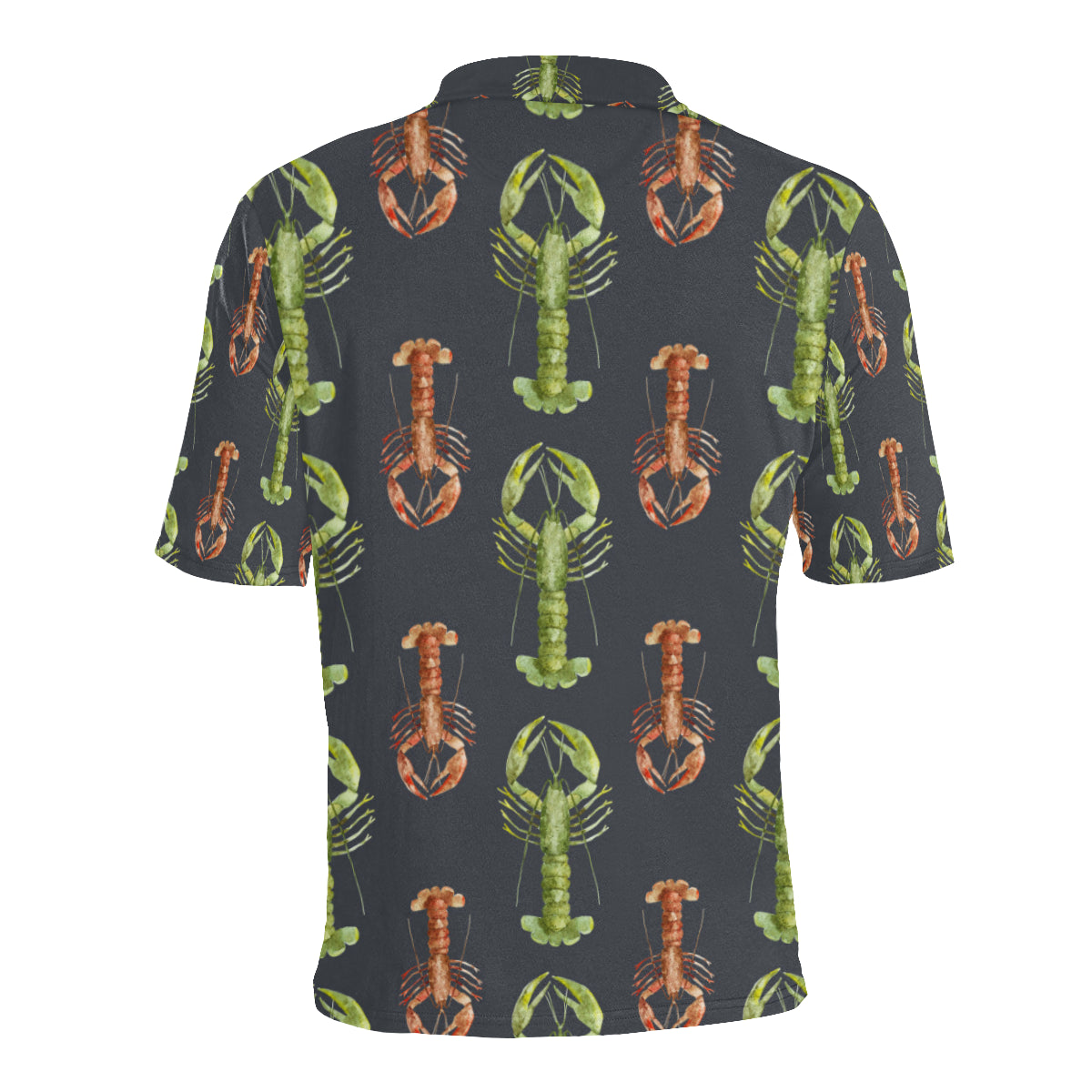 Lobster Pattern Print Design 01 Men Polo Shirt