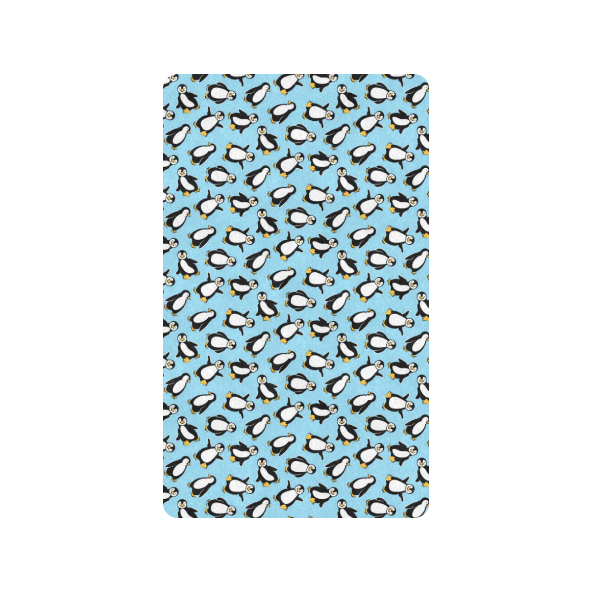 Penguin Happy Print Rubber Doormat