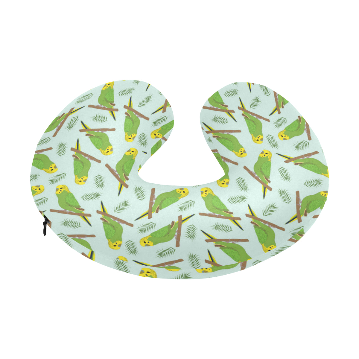 Budgerigar Pattern Print Design 04 U-Shaped Travel Neck Pillow