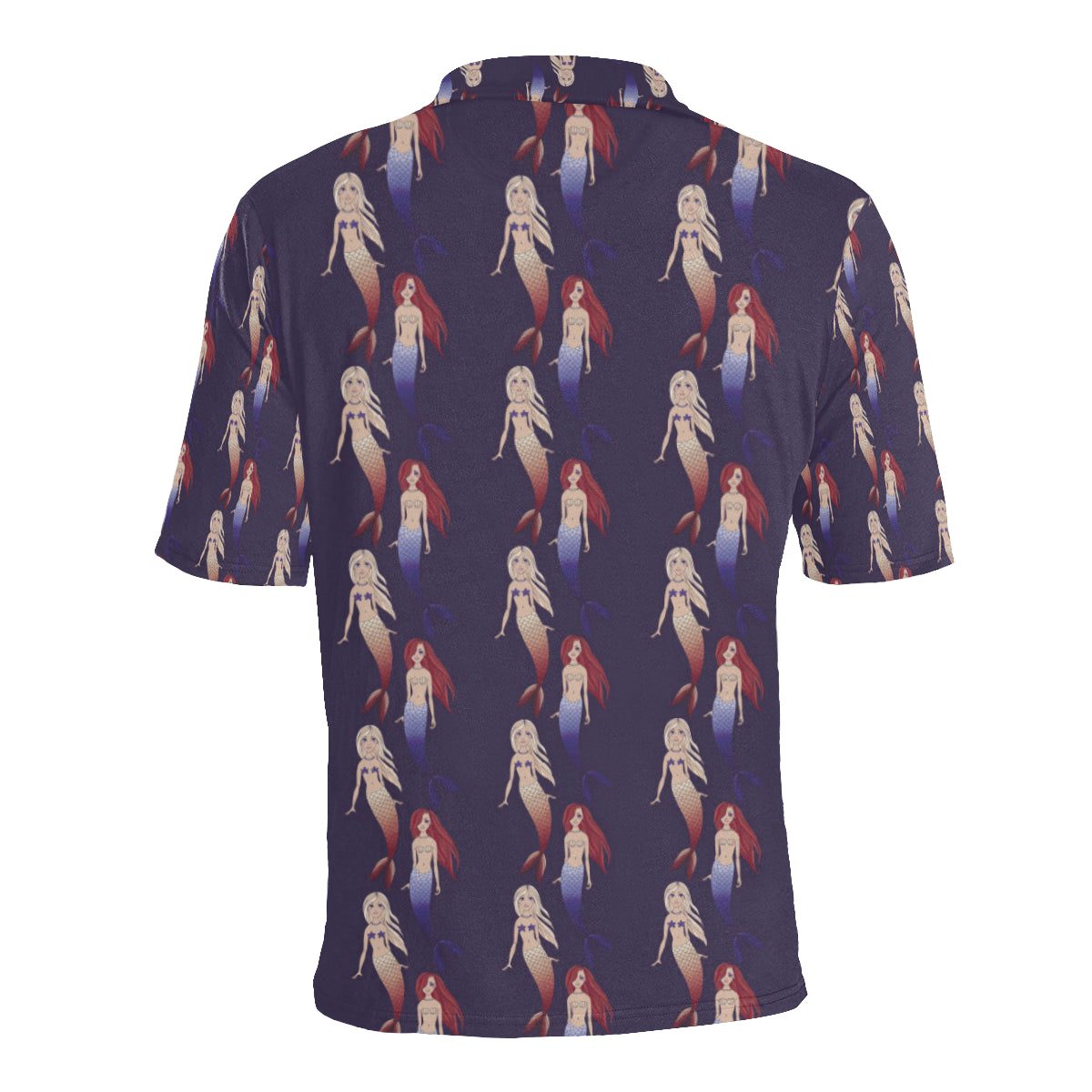 Mermaid Pattern Print Design 02 Men Polo Shirt