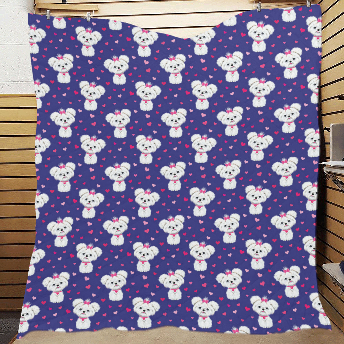 Maltese Pattern Print Design 02 Premium Quilt