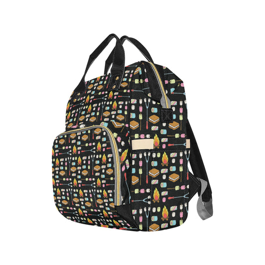 Camping Campfire Marshmallows Diaper Bag Backpack