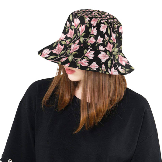 Magnolia Pattern Print Design MAG03 Unisex Bucket Hat