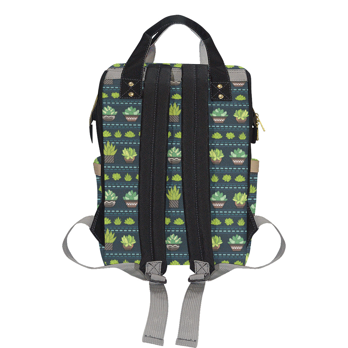 Cactus Pattern Print Design 07 Diaper Bag Backpack