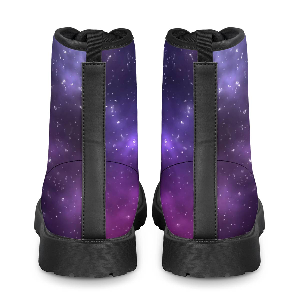 Celestial Purple Blue Galaxy Women Leather Boots
