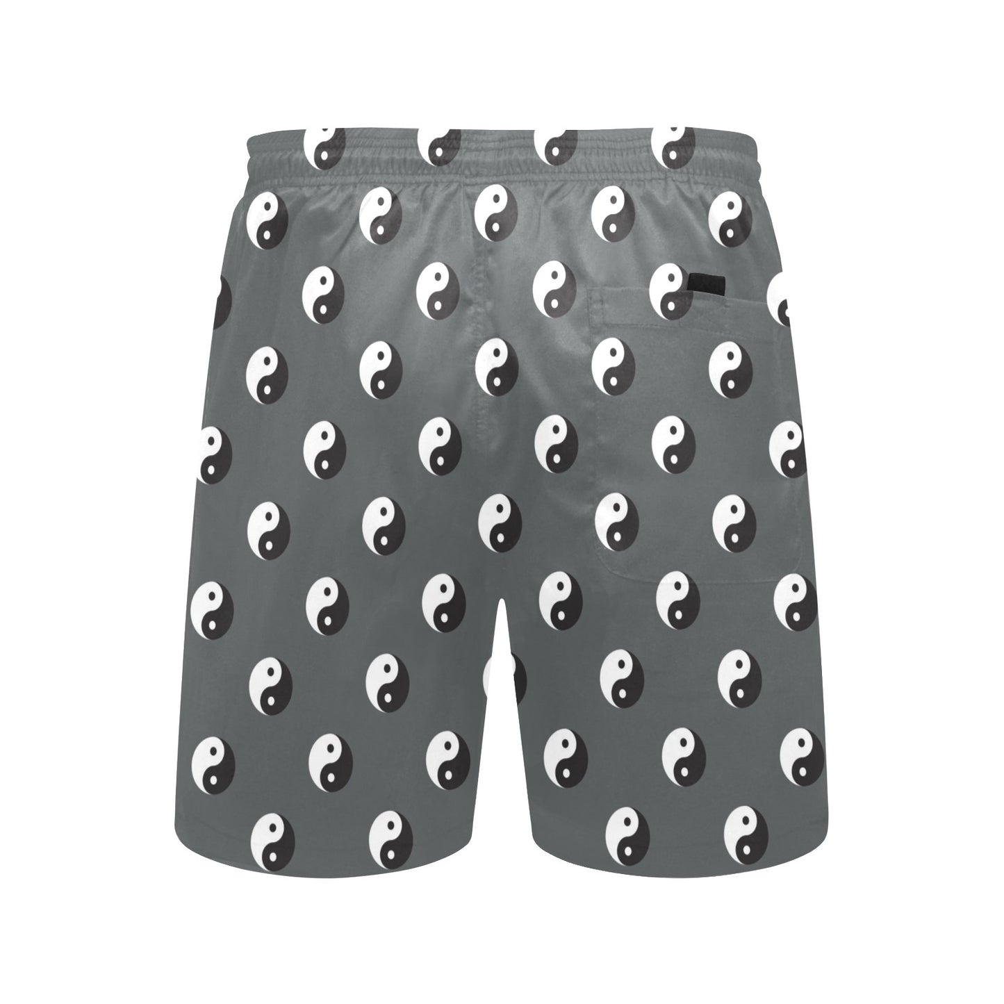 Yin Yang Print Design LKS303 Men's Swim Trunks Beach Shorts