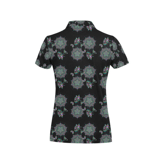 Dream Catcher Colorful Hand Draw Women's Polo Shirt