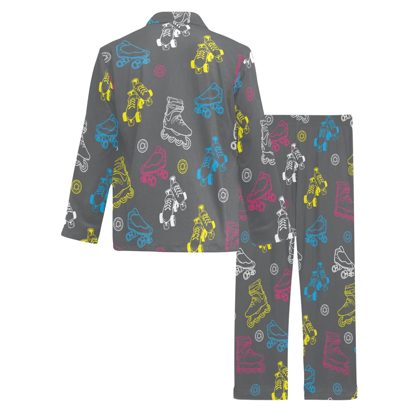 Roller skate Pattern Print Design A02 Men's Long Pajama Set
