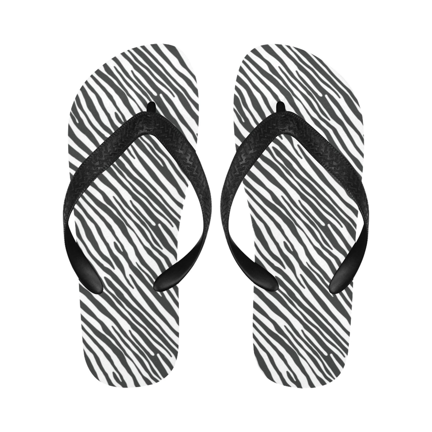 Zebra Classic Print Design LKS302 Flip Flops