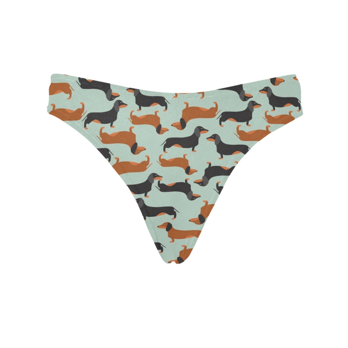 Dachshund Cute Print Pattern Women's Thongs