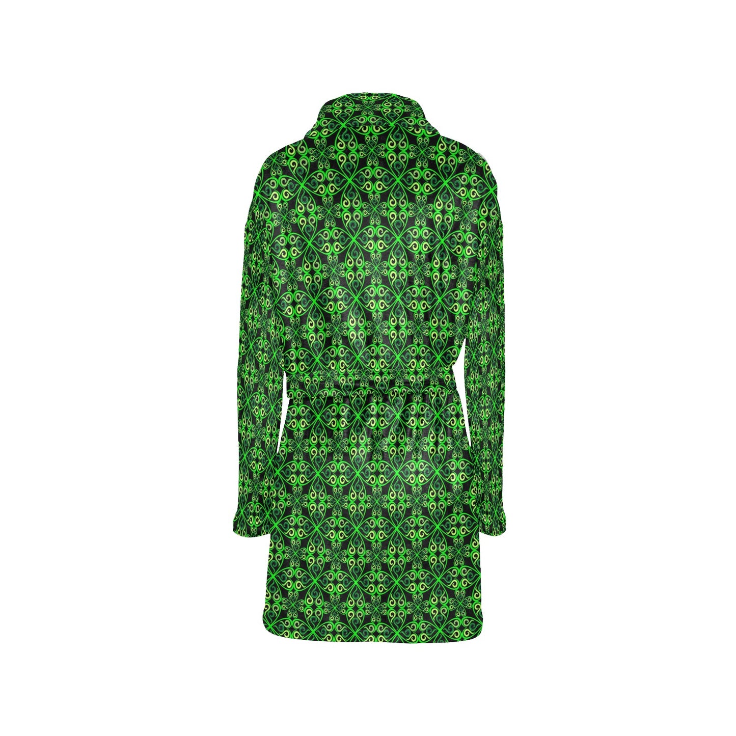 Celtic Green Neon Design Women's Fleece Robe