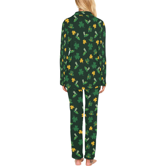 St Patricks Day Print Design LKS306 Women's Long Pajama Set