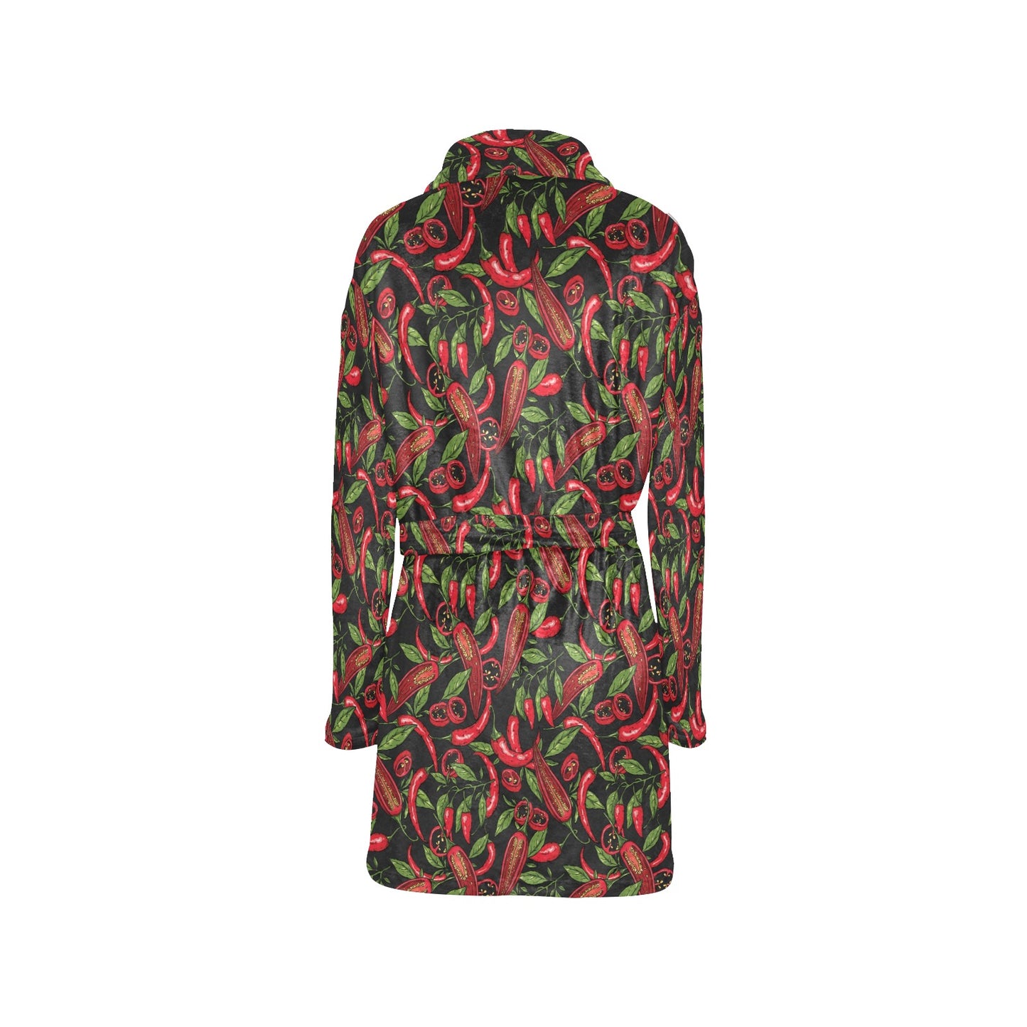 Chilli Pepper Pattern Print Design 02 Women's Fleece Robe