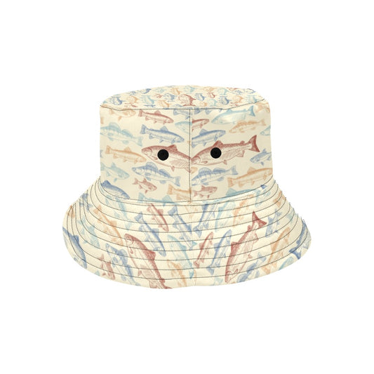 Salmon Fish Print Design LKS302 Unisex Bucket Hat