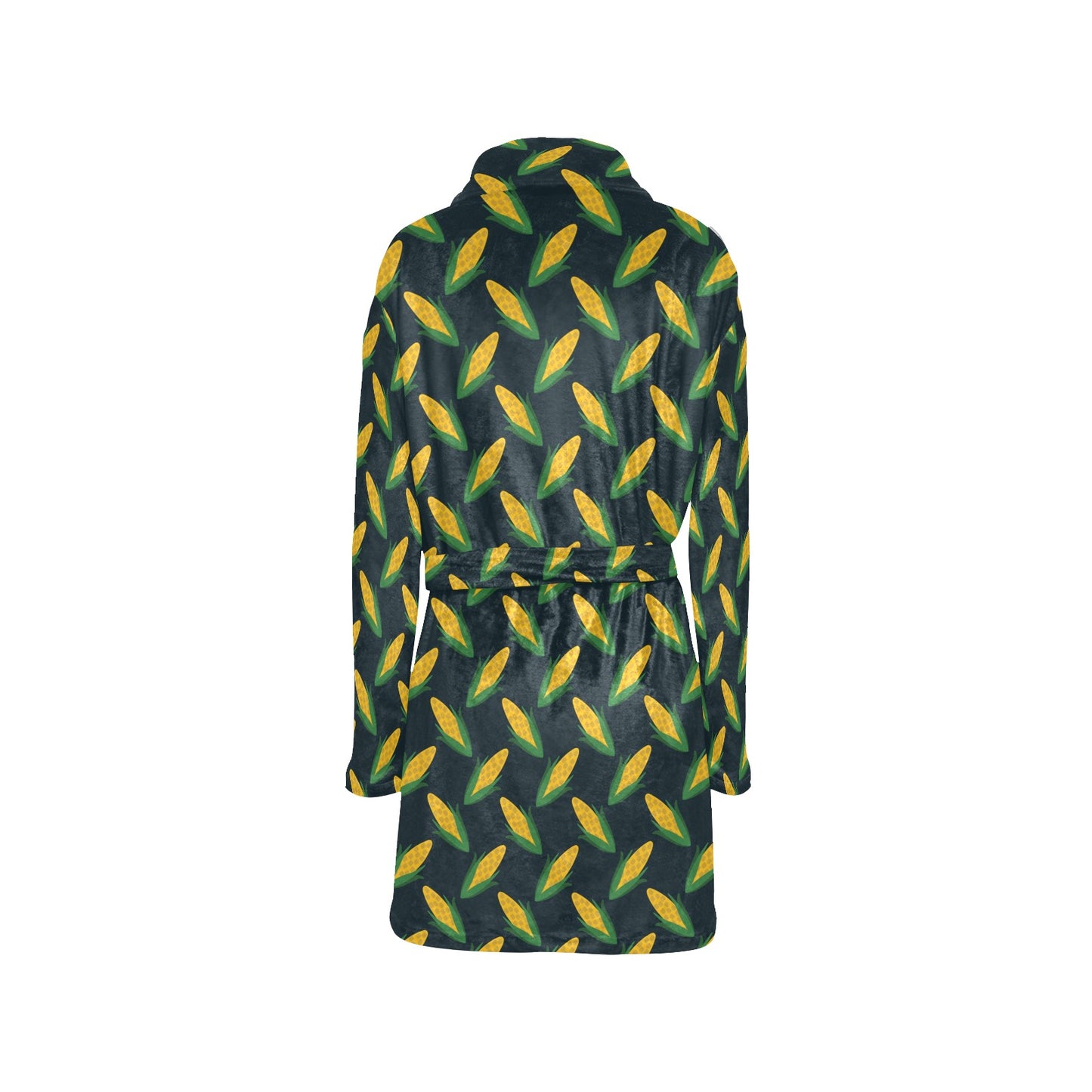 Corn Pattern Print Design 02 Women's Fleece Robe