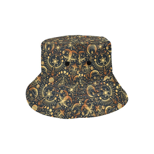 Sun Moon Print Design LKS308 Unisex Bucket Hat