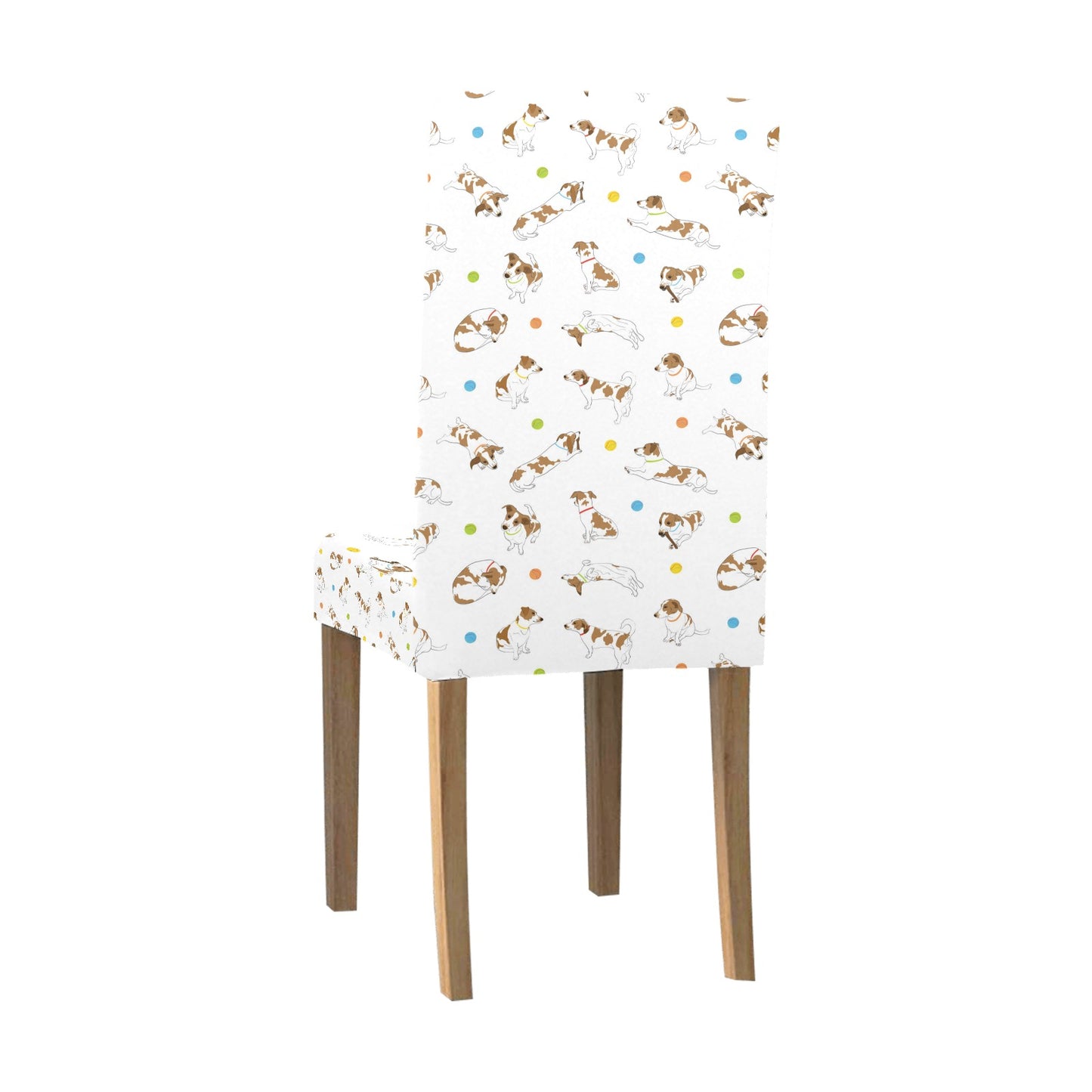 Russell Terriers With Balls Print Design LKS307 Dining Chair Slipcover