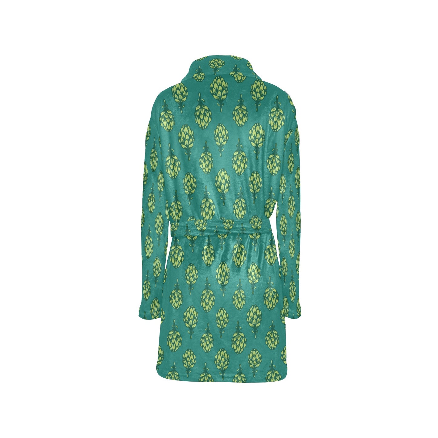 Artichoke Pattern Print Design 04 Women's Fleece Robe