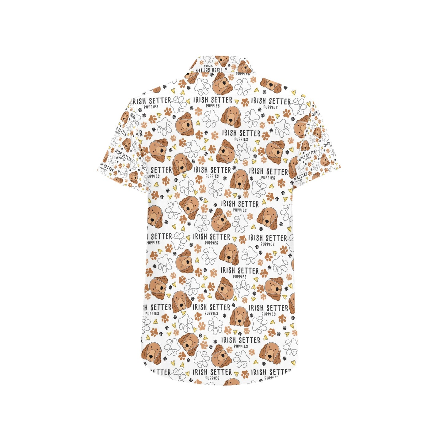Setters Irish Print Design LKS301 Men Short Sleeve Button Up Shirt