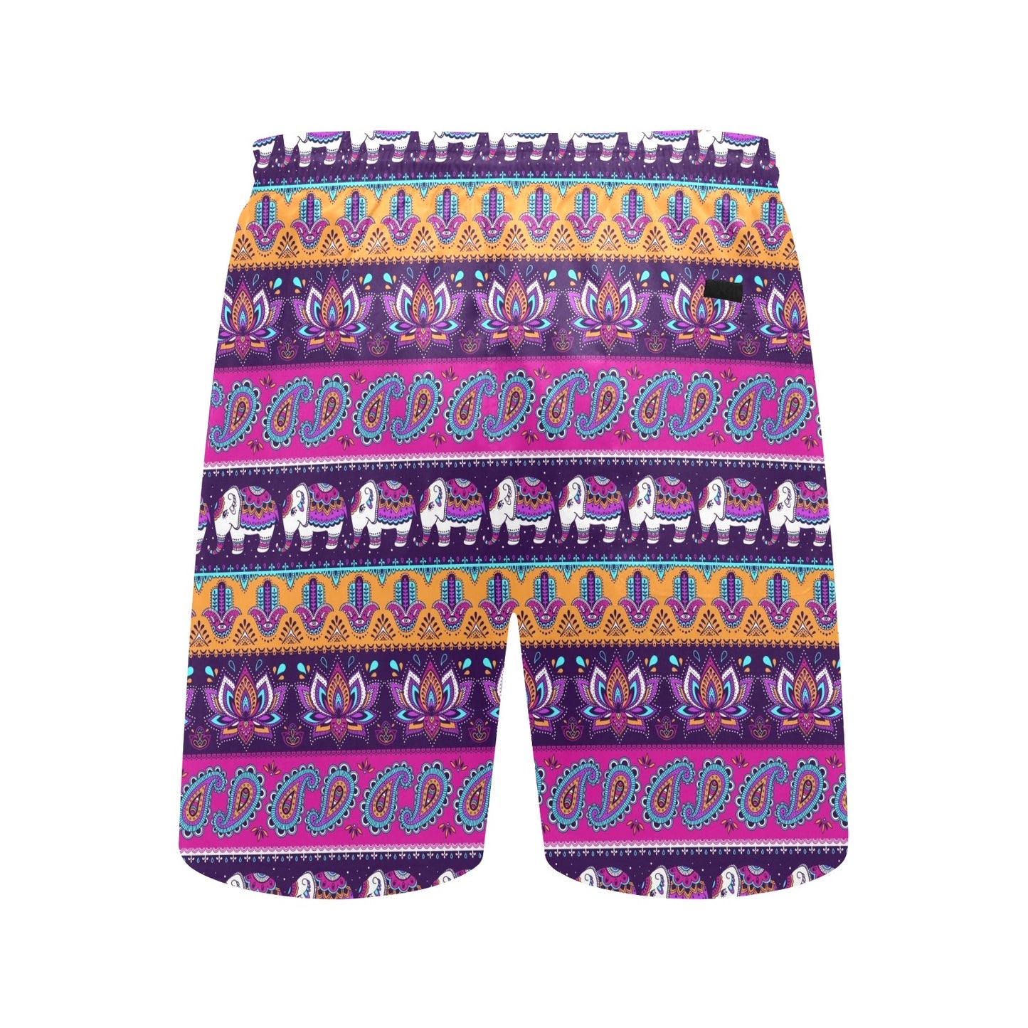 Boho Indian Style Pattern Men's Swim Trunks Beach Shorts