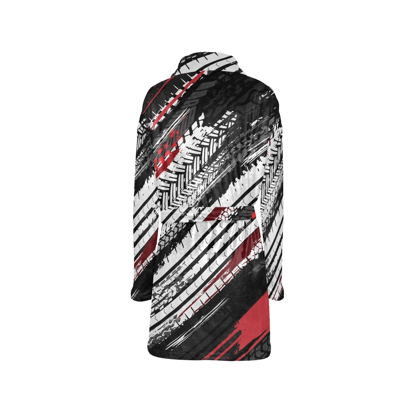 Racing Pattern Print Design A03 Women's Fleece Robe