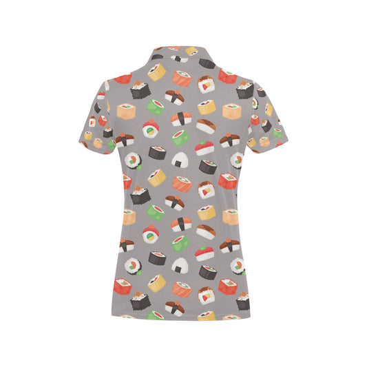Sushi Print Design LKS307 Women's Polo Shirt