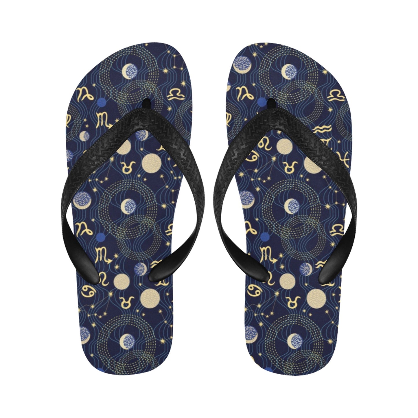 Zodiac Print Design LKS302 Flip Flops