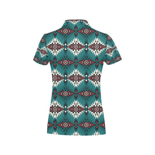 Southwest Pattern Print Design LKS308 Women's Polo Shirt