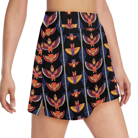 Totem Print Design LKS301 17" Golf & Pickleball Skort with Pockets