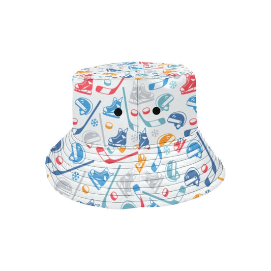 Hockey Equipment Print Design LKS301 Unisex Bucket Hat