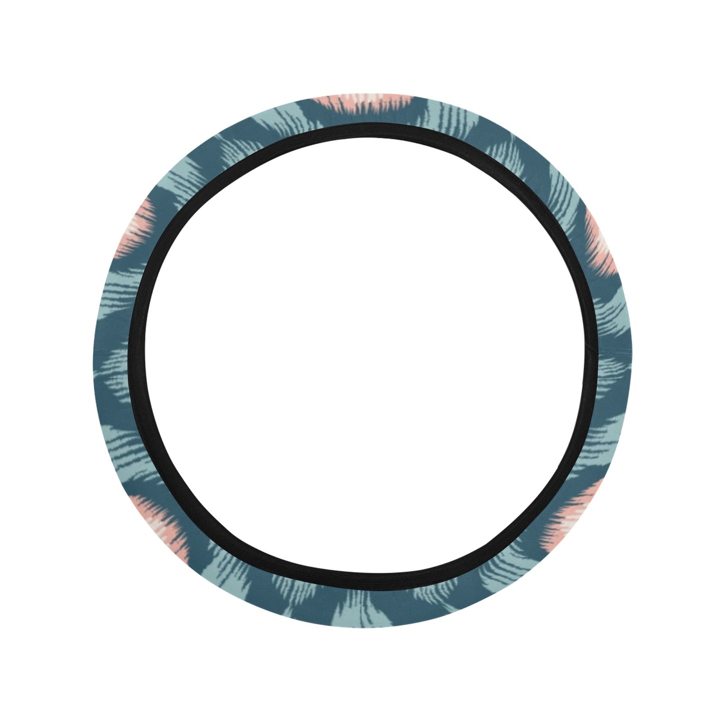 Ikat Print Design LKS402 Steering Wheel Cover with Elastic Edge