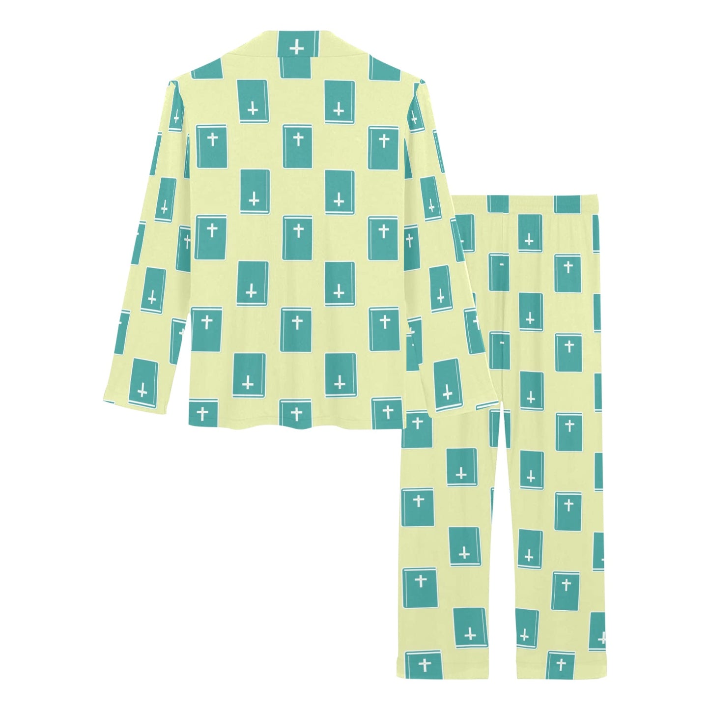Bible Pattern Print Design 04 Women's Long Pajama Set