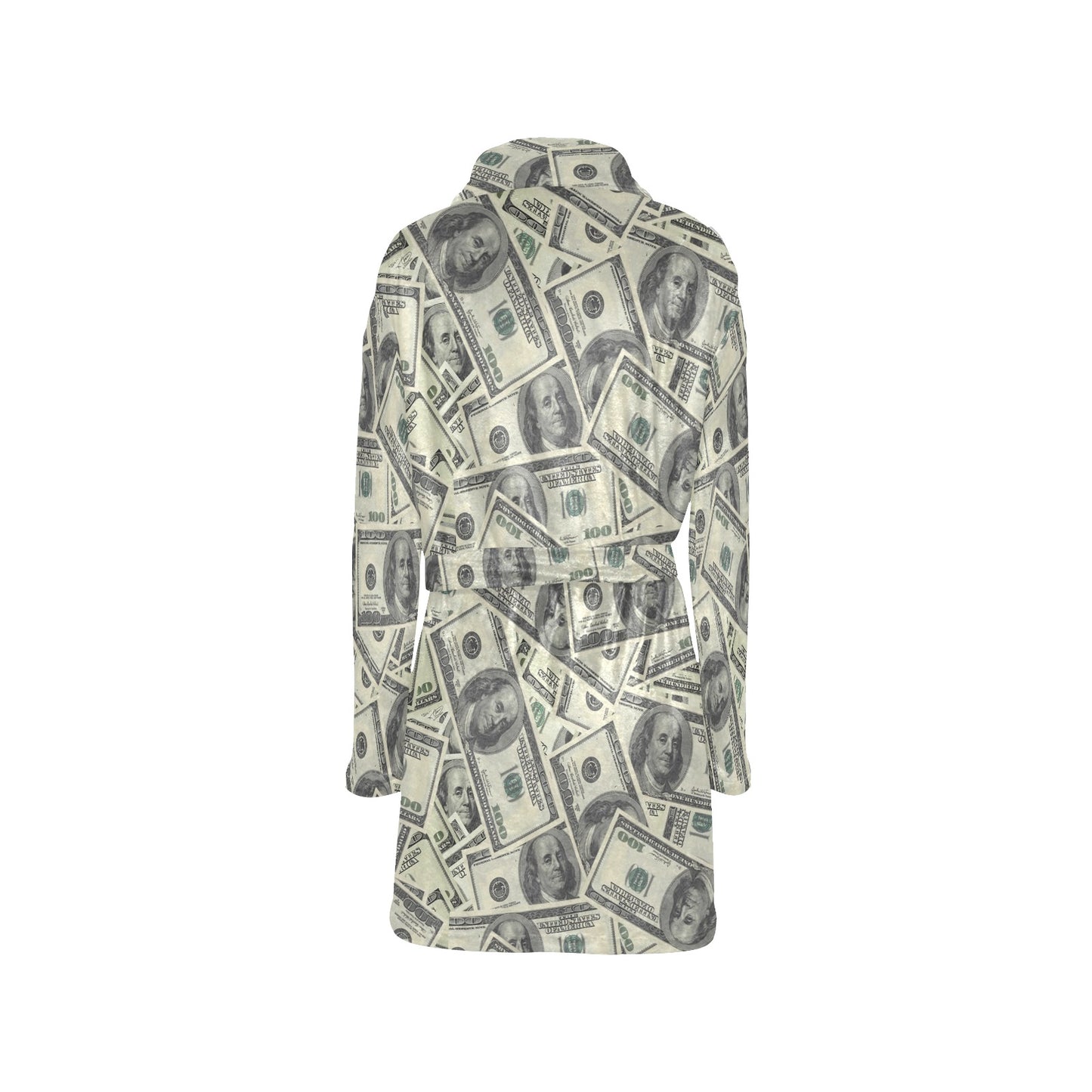 Dollar Pattern Print Design DO02 Women's Fleece Robe