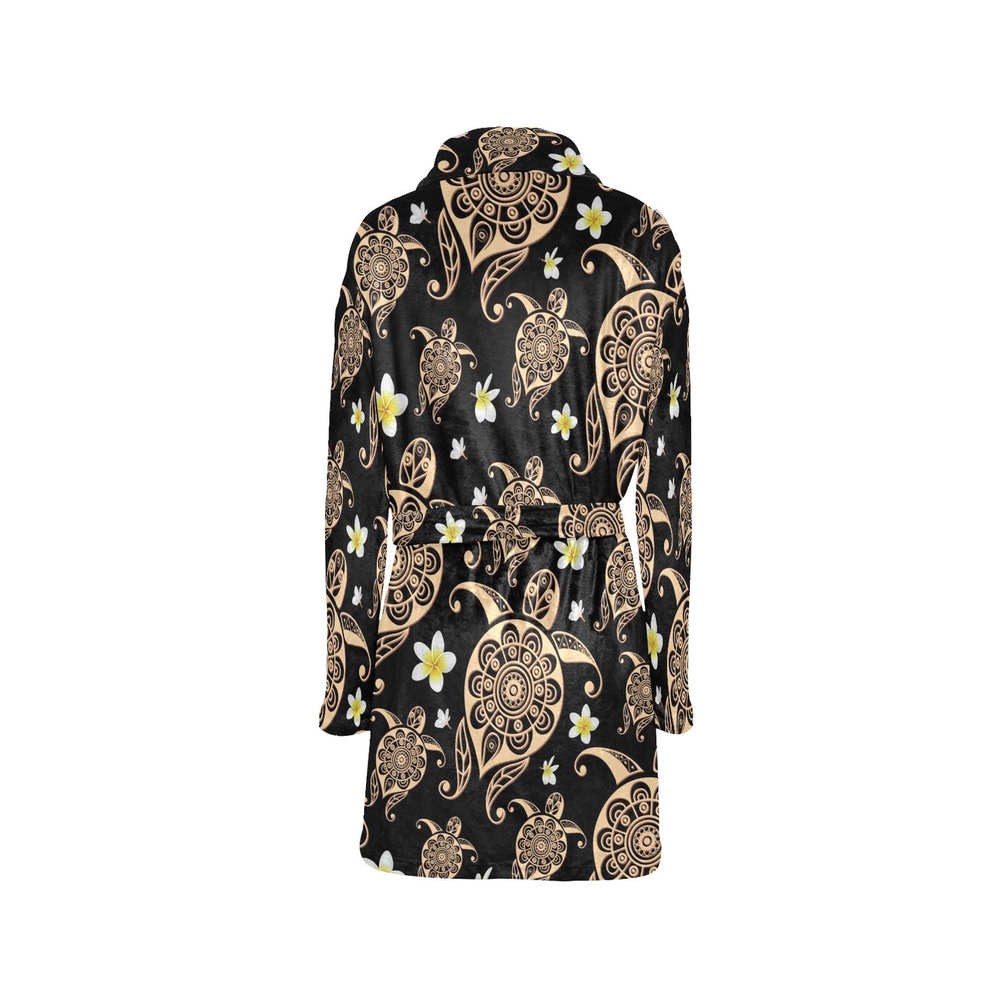 Turtle Polynesian Tribal Hawaiian Women's Fleece Robe