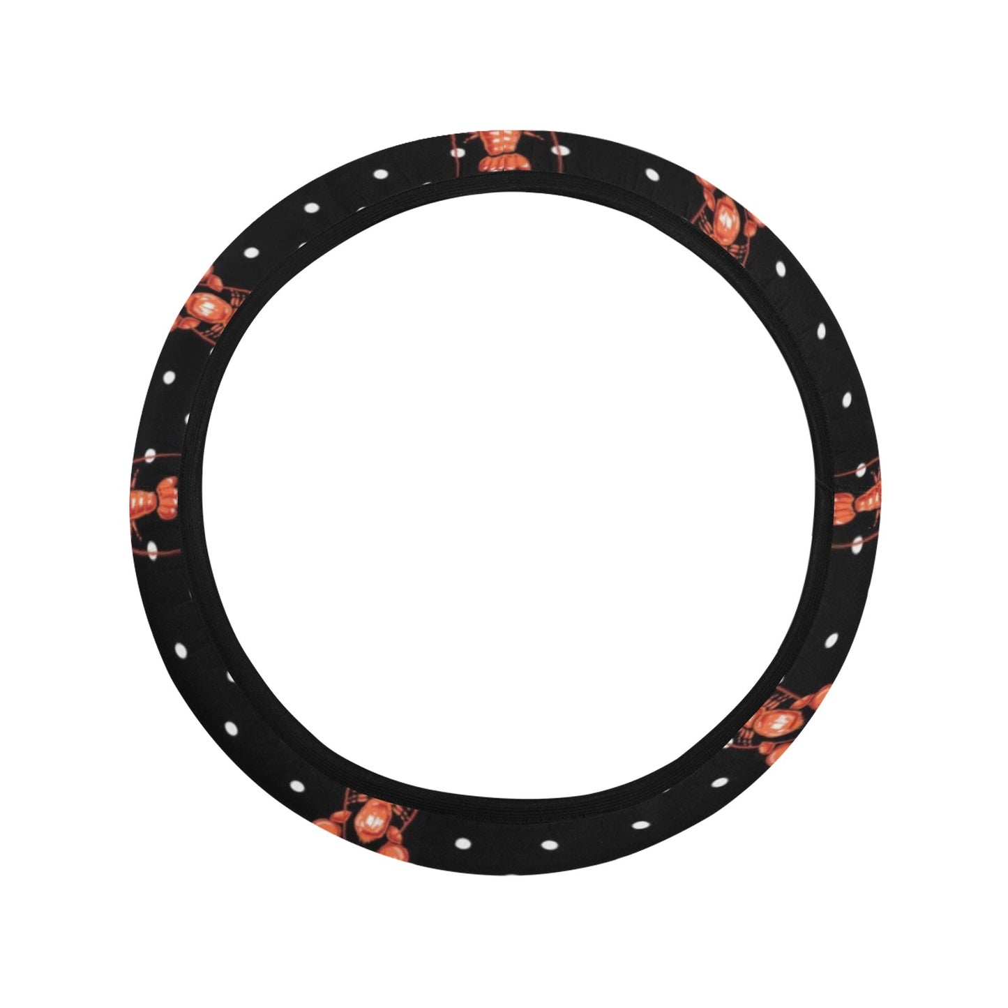 Lobster Print Design LKS401 Steering Wheel Cover with Elastic Edge