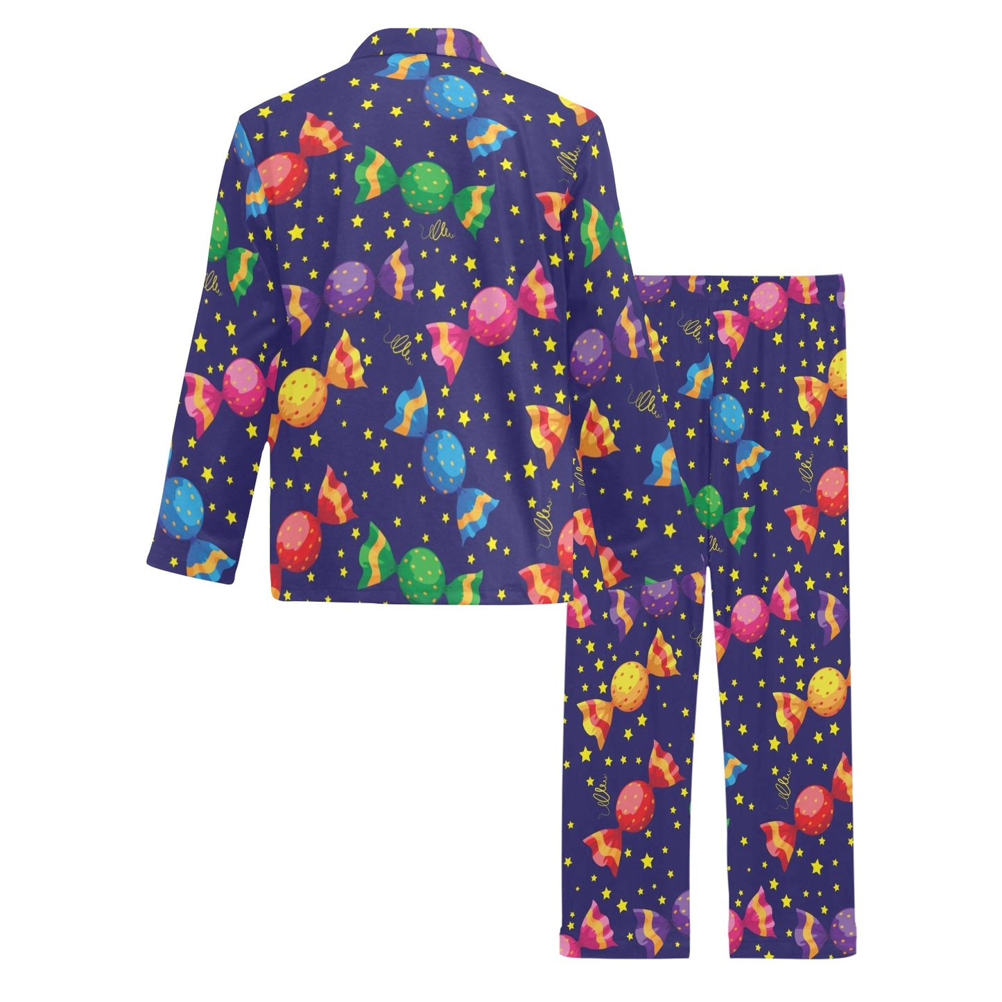 Candy Pattern Print Design CA06 Men's Long Pajama Set