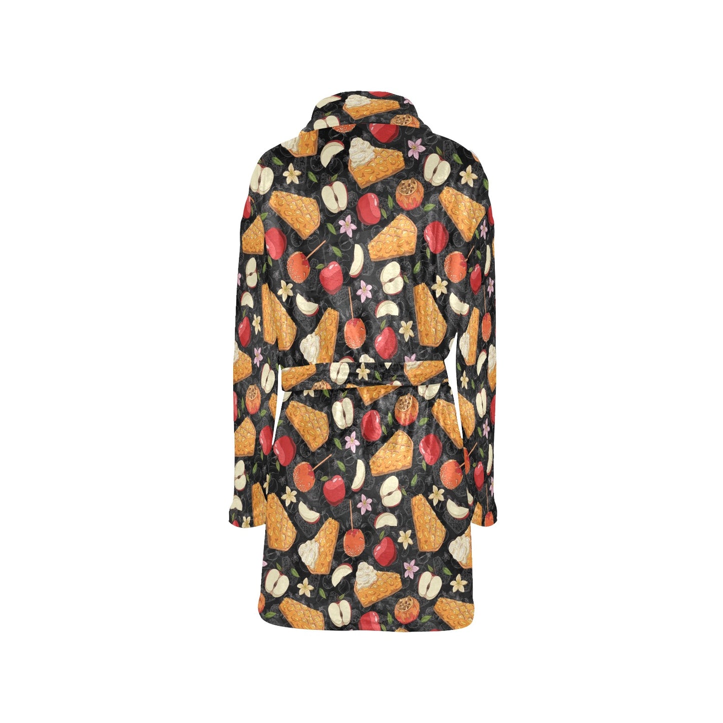 Apple Pie Pattern Print Design 01 Women's Fleece Robe