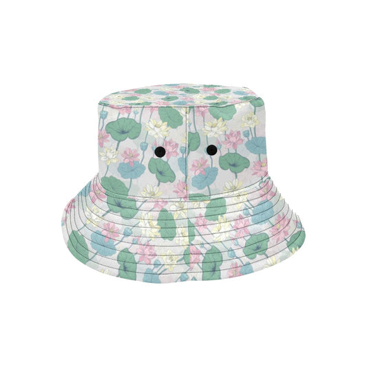 Water Lily Print Design LKS305 Unisex Bucket Hat