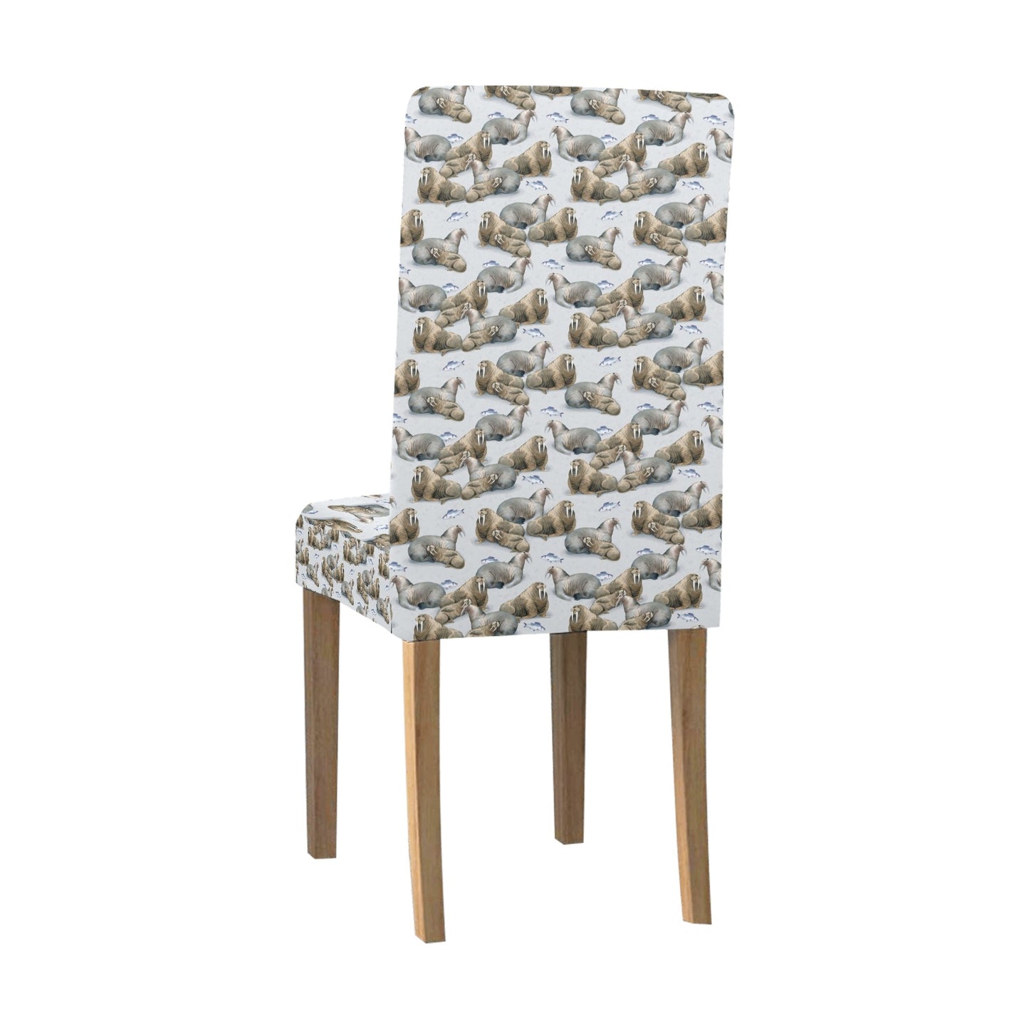 Walrus Print Design LKS401 Dining Chair Slipcover