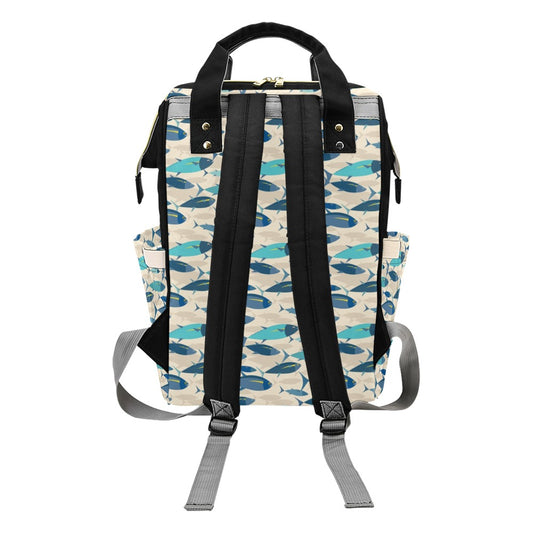 Tuna Fish Print Design LKS302 Diaper Bag Backpack