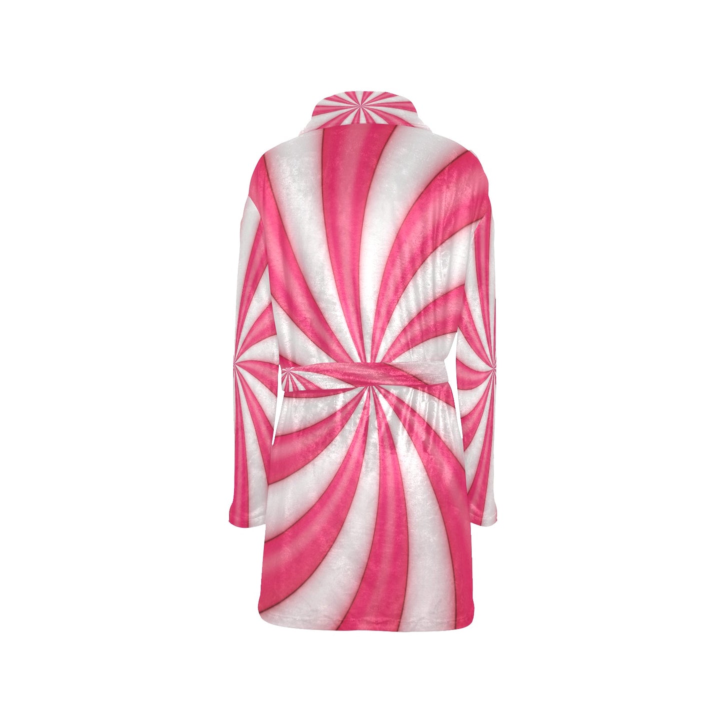 Vortex Twist Swirl Candy Print Women's Fleece Robe