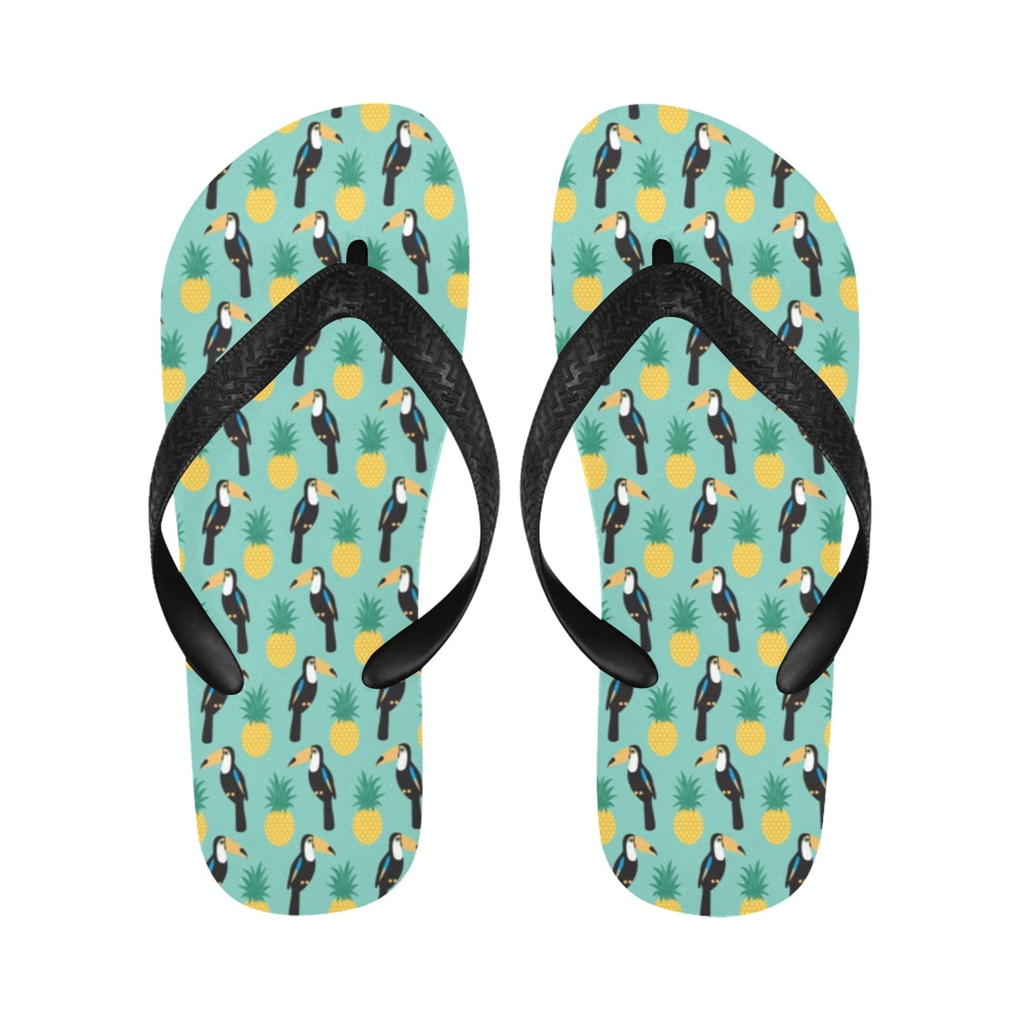 Toucan Print Design LKS301 Flip Flops